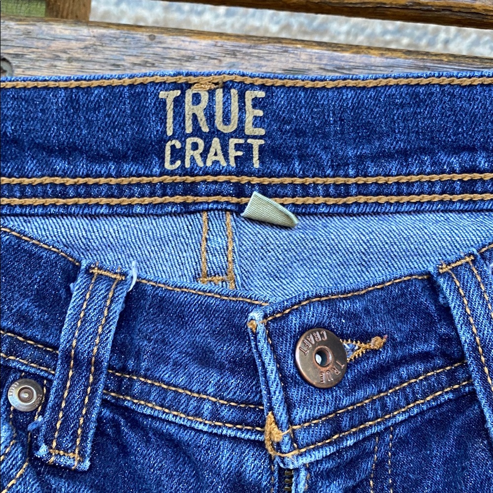 True Craft Dark Blue Denim Pants straight jeans